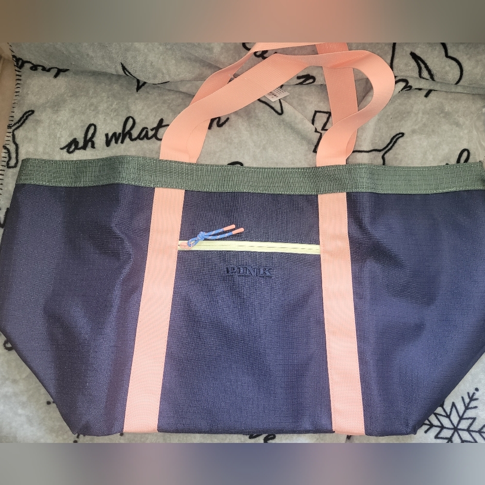 PINK Victoria's Secret Blue and Pink Tote Bag, Price Firm!